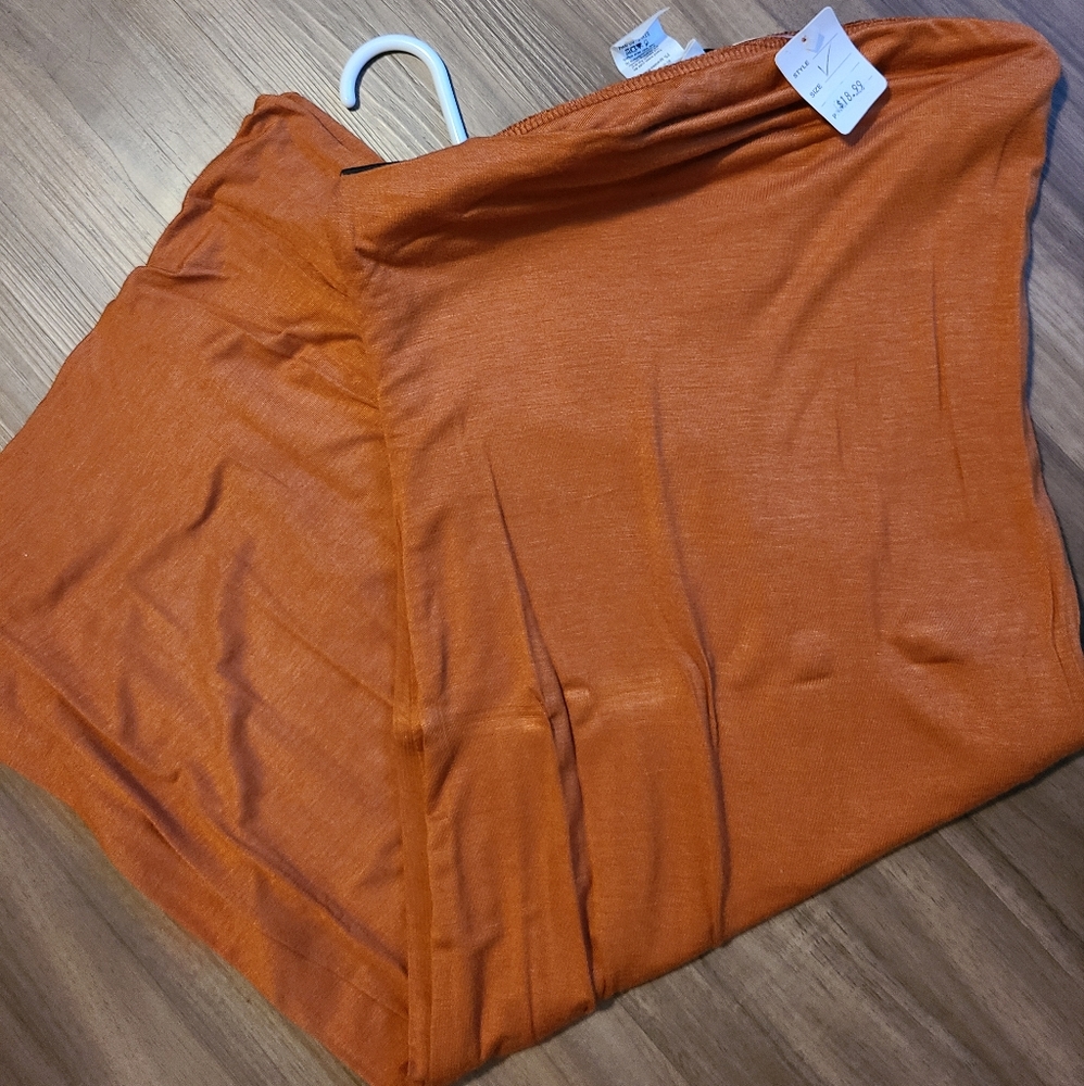 Strapless Rust Dress